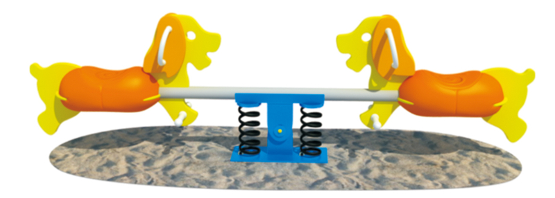 Full set of big playground with the spring seesaw PE-QB-003