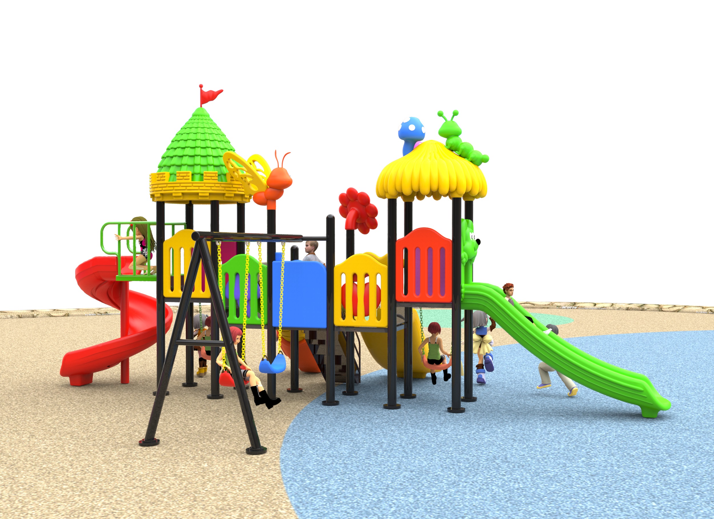 toddler swing and slide set HT-76108