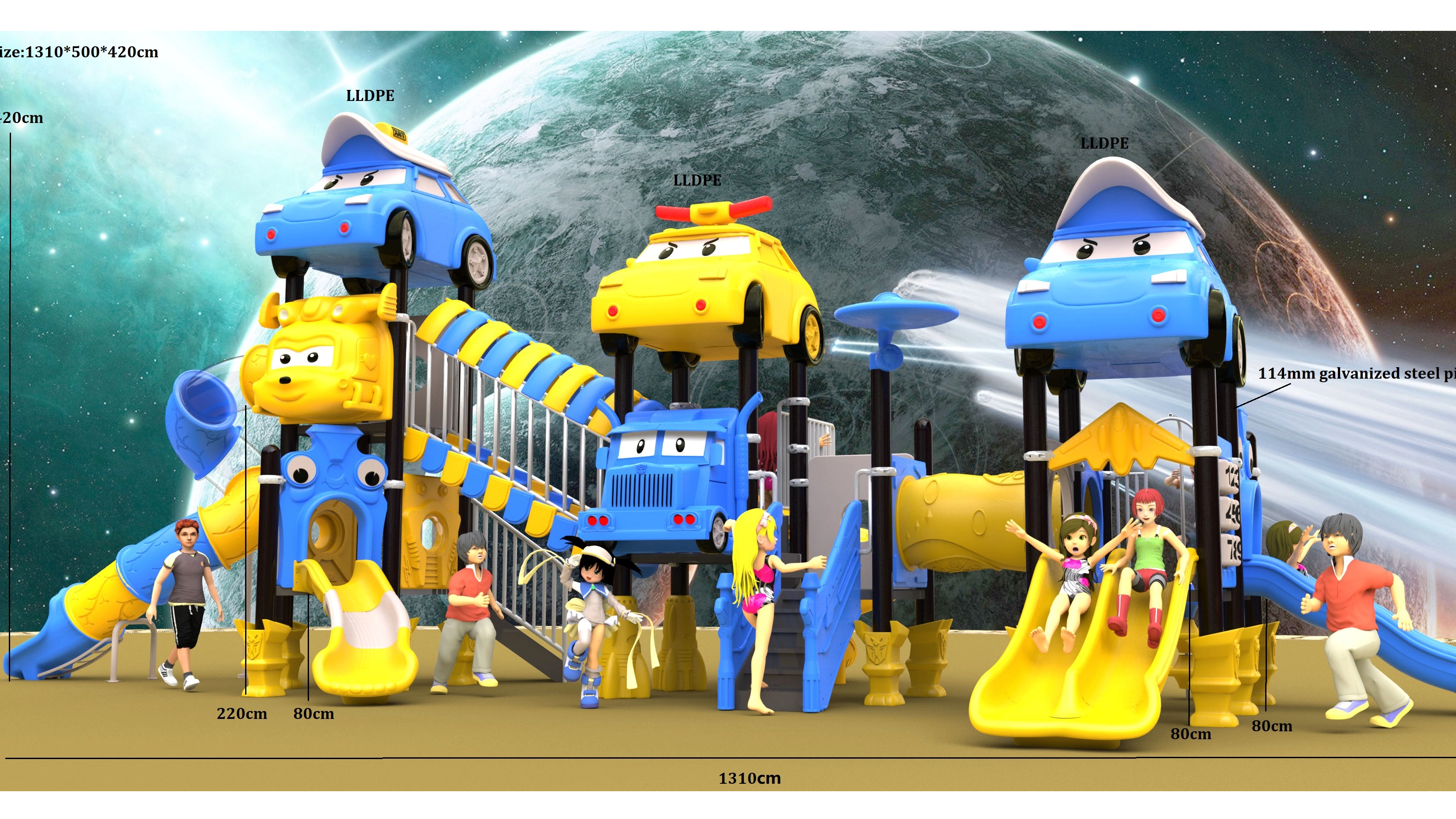 outdoor playground equipment amusement park play HT-14016
