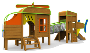 wooden outdoor playground equipment for schools MH-055