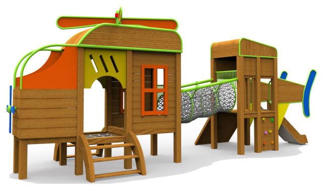 wooden outdoor playground equipment for schools MH-055