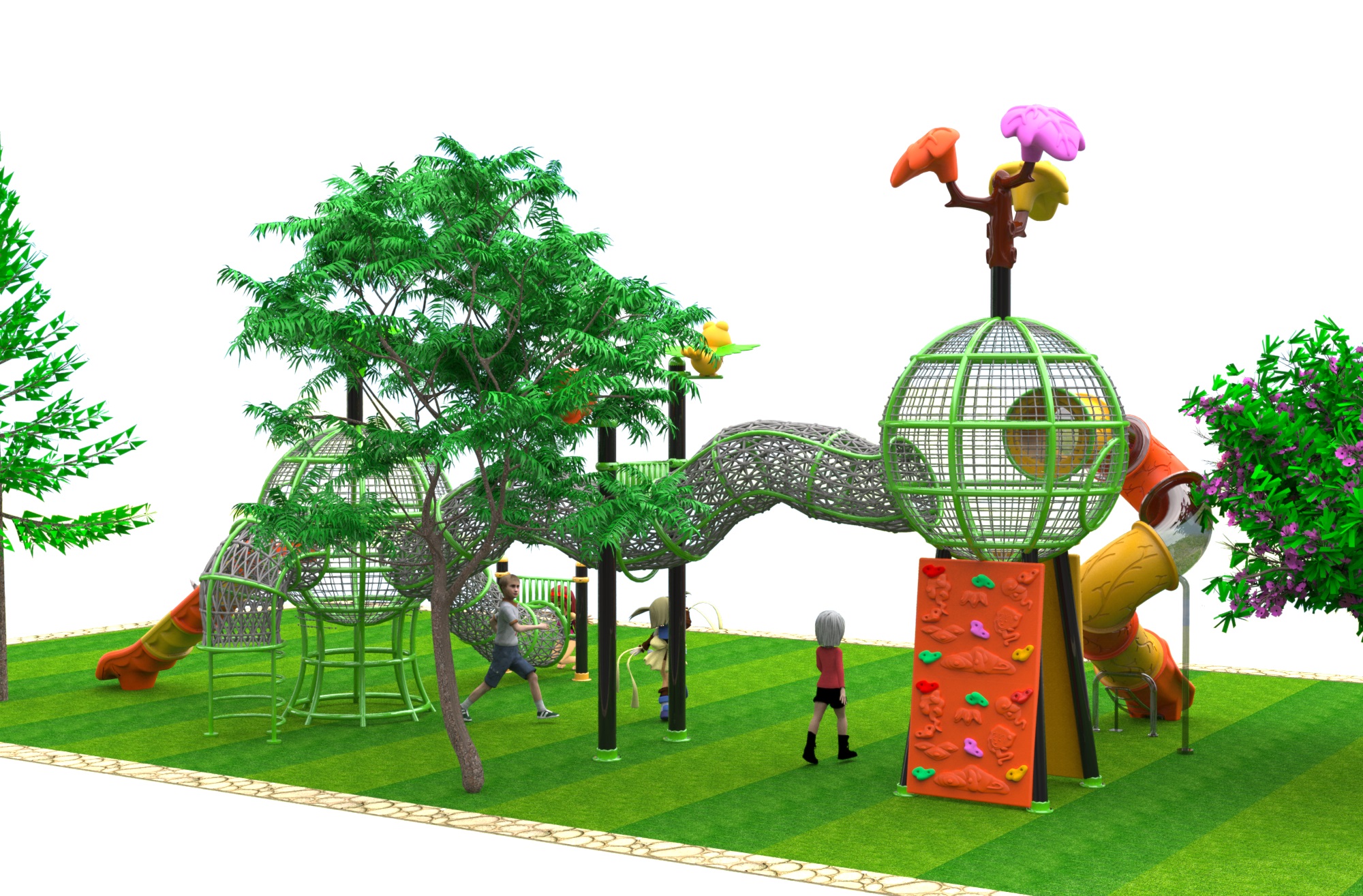 toddlers outdoor play playground equipment TN-092
