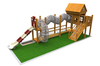 kids outdoor wood playground set HT-WD23013