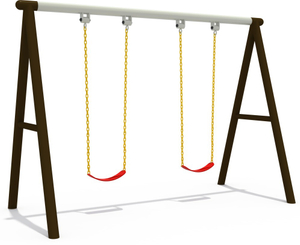 Outdoor Double Swing for Gym Fitness Playground Equipment QQ-012