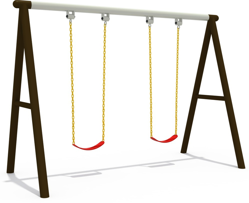 Outdoor Double Swing for Gym Fitness Playground Equipment QQ-012