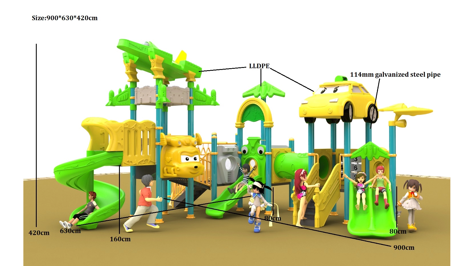 playground equipment for amusement park kids play HT-14004
