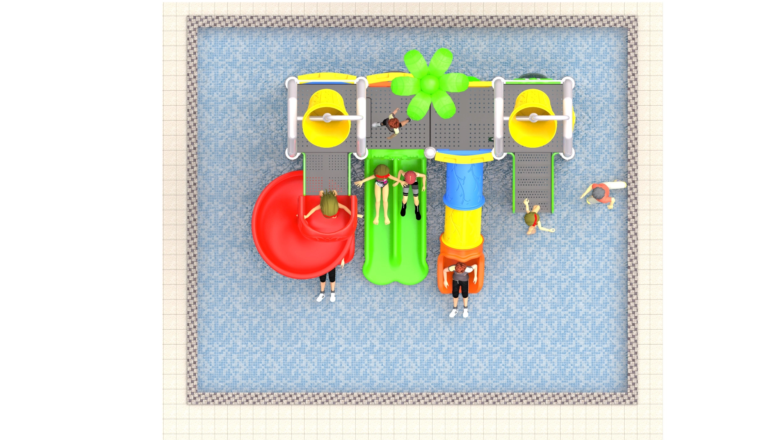 kids water feature playground HT-2314059