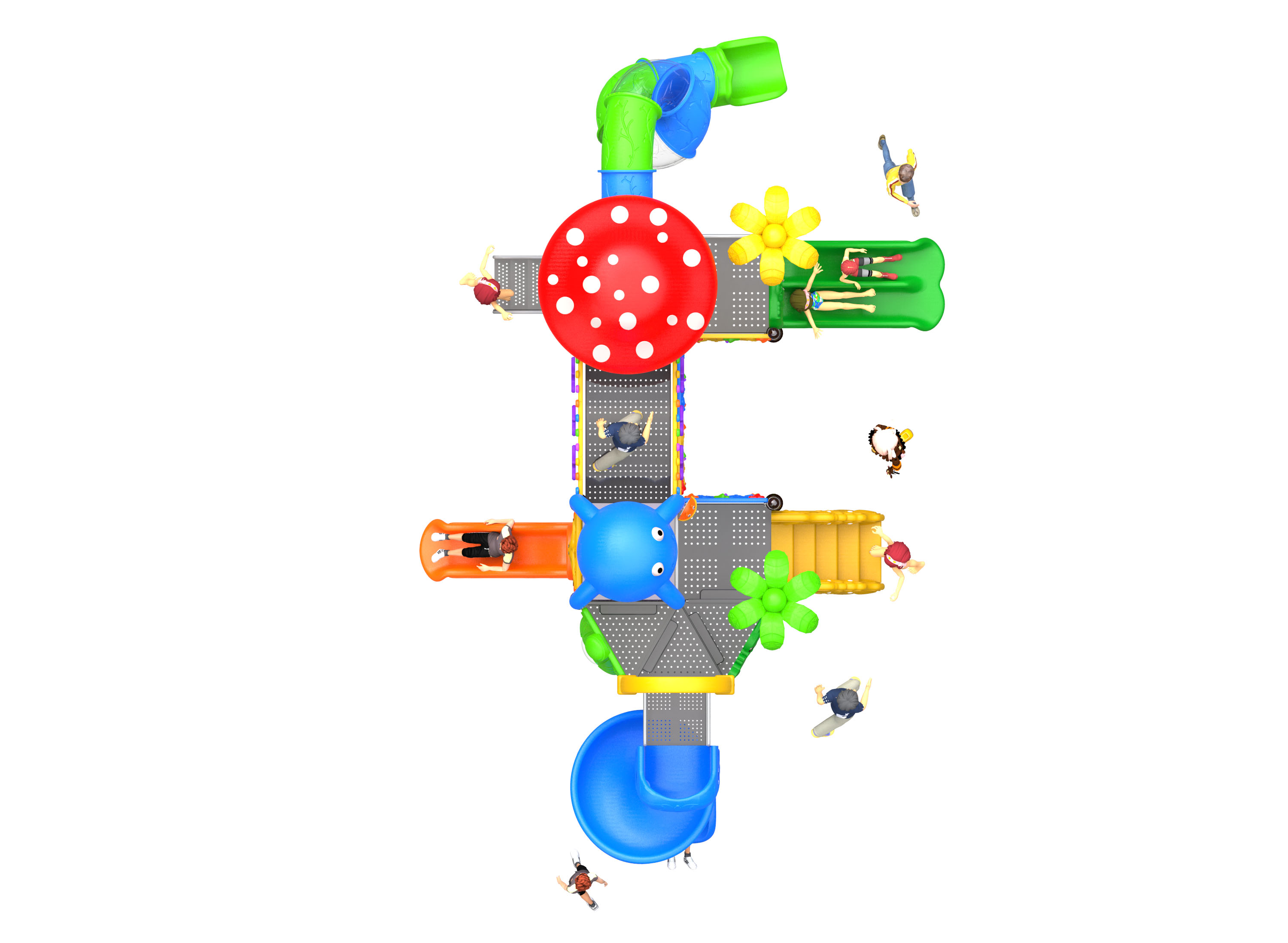 kid plastic outdoor playground equipment HT-14087