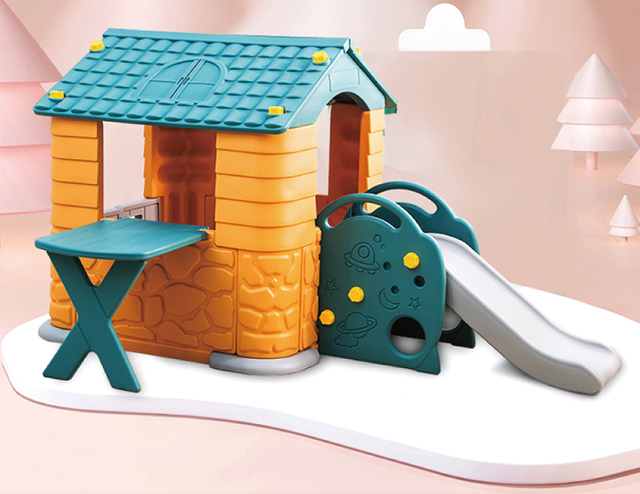playground playhouse with slide SLWJ-036