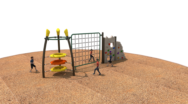 outdoor playground climbing wall for kids PW-006