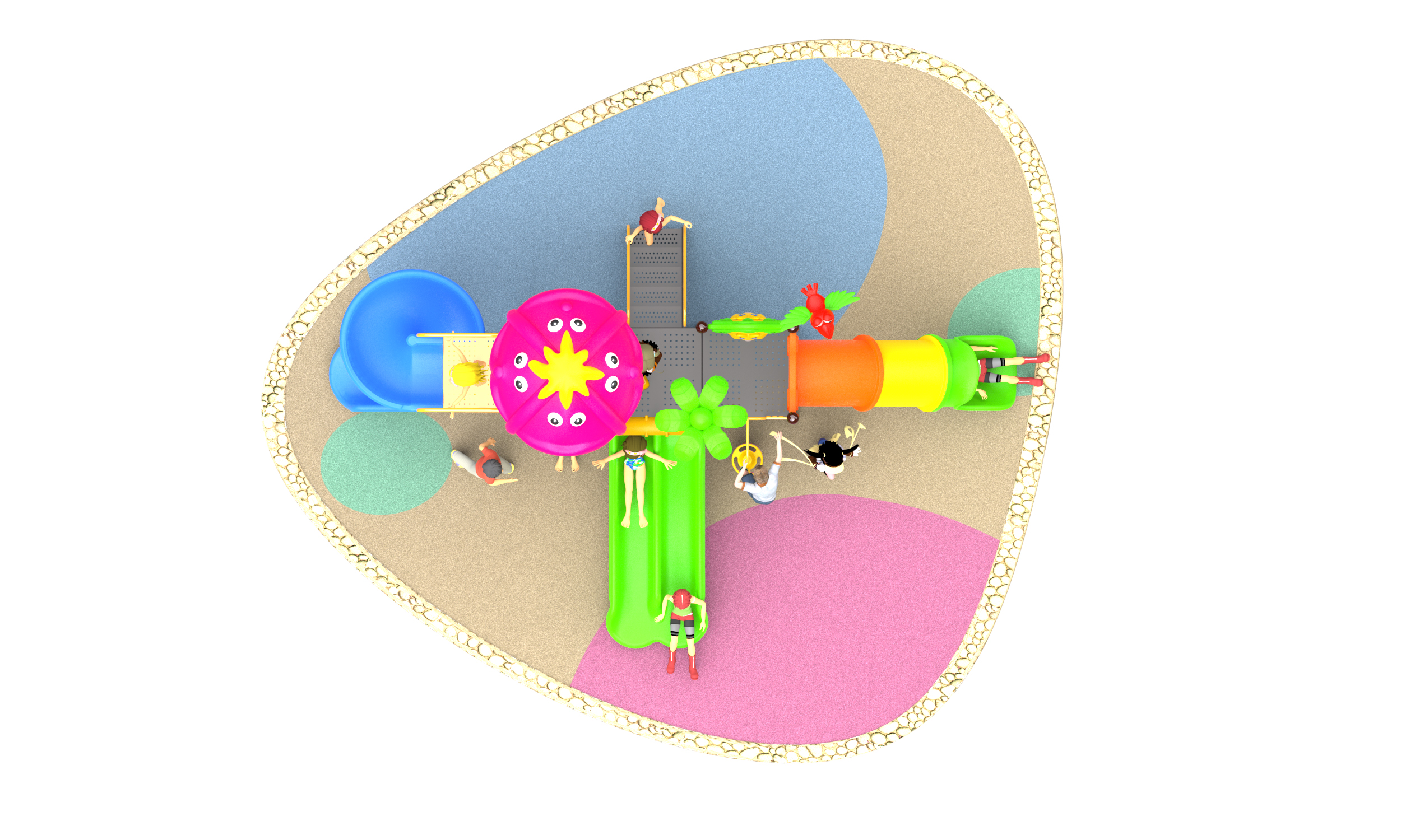 kids outdoor playground set HT-76039