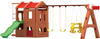 plastic playhouse with slide playset SLWJ-013