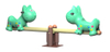 two seat teeter totter SL-QB-024