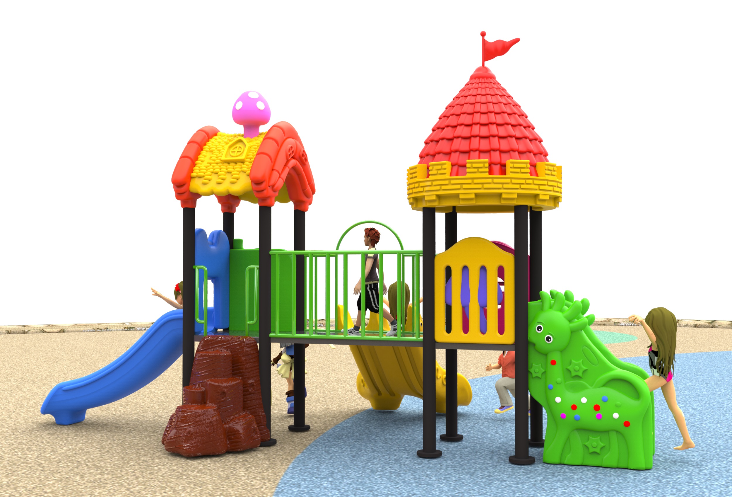 kid plastic outdoor playground equipment HT-76107