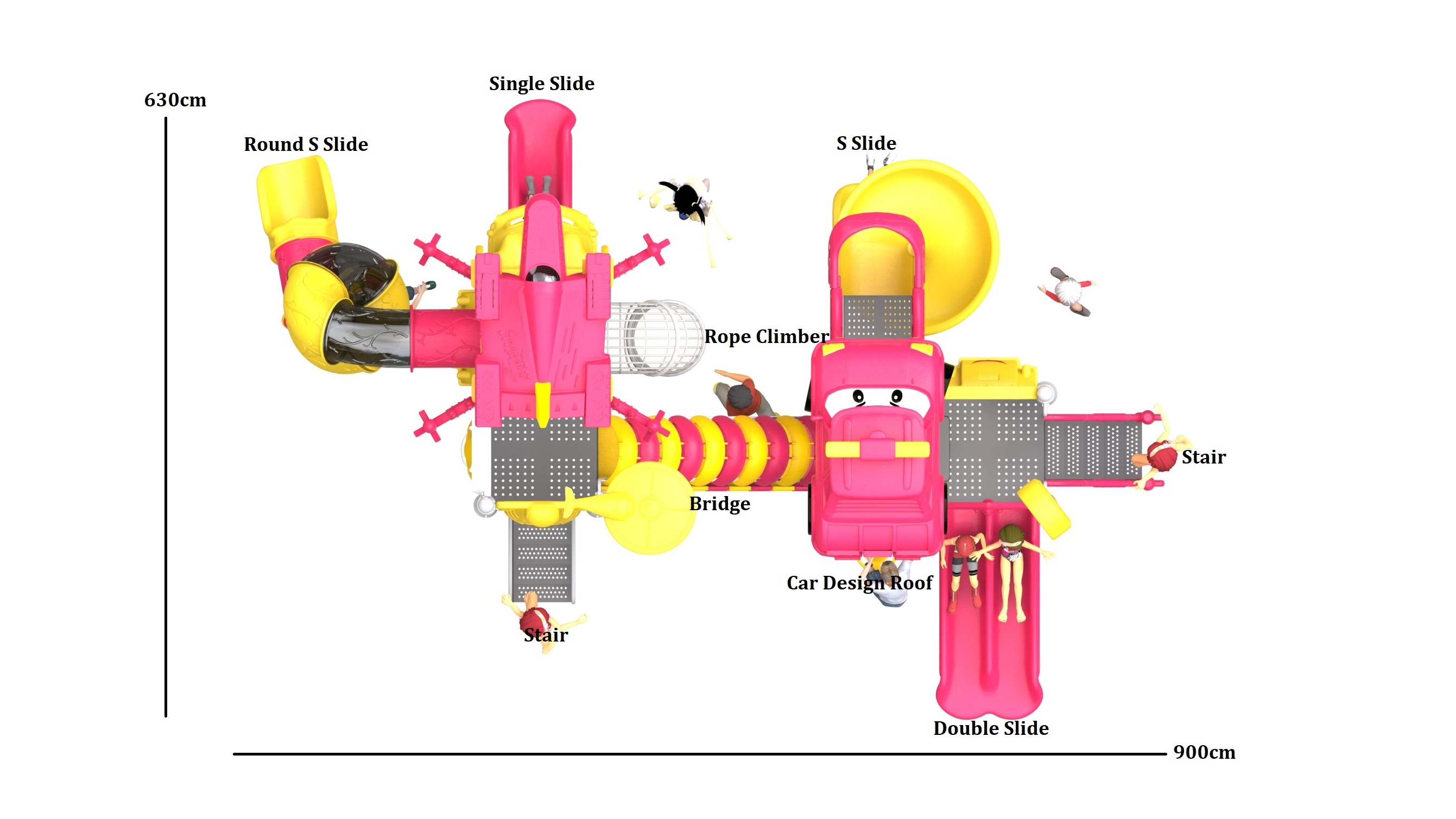 kids outdoor playground equipment custom playground HT-14014