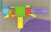 plastic outdoor play equipment for children SP-033
