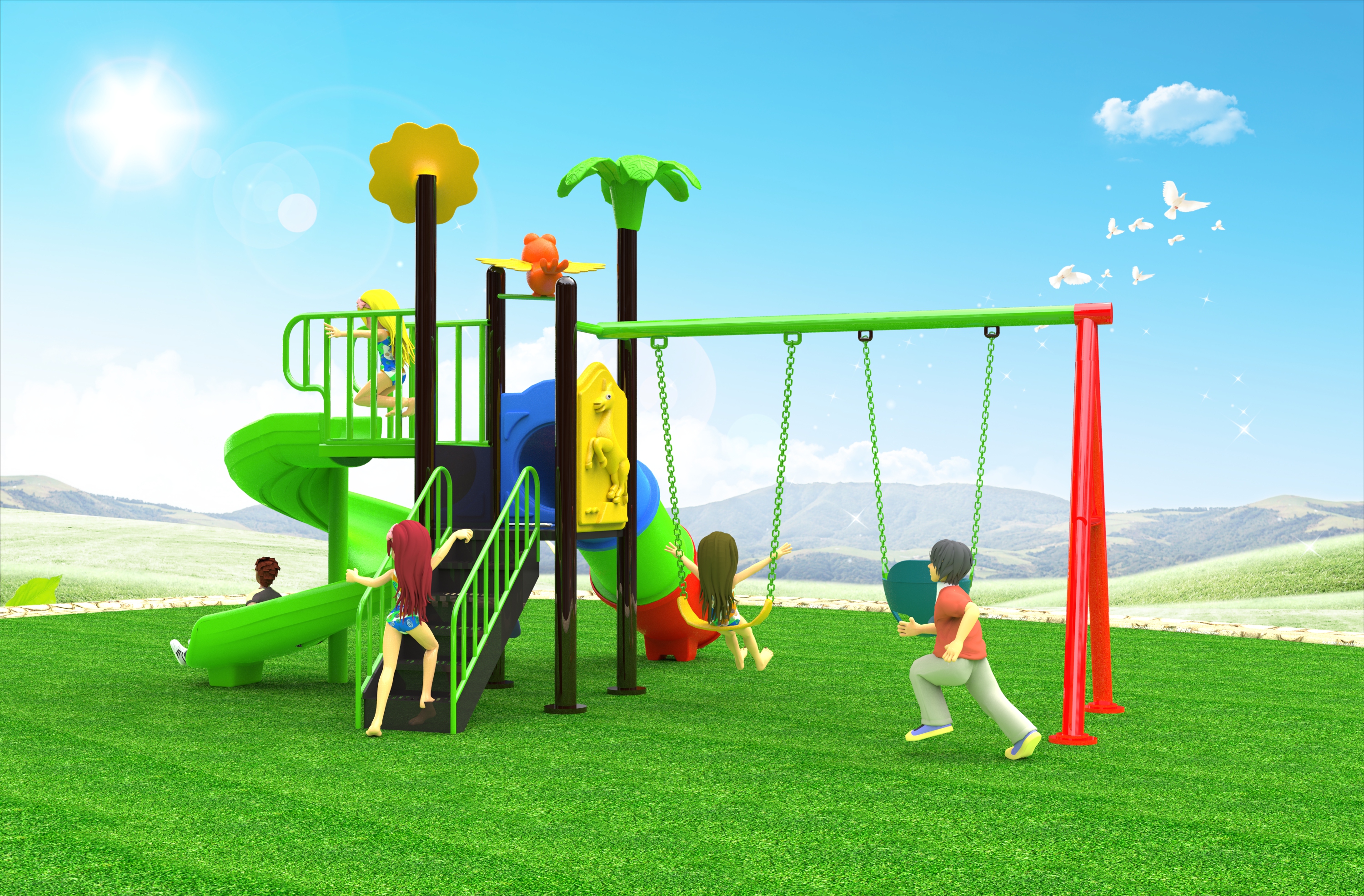 play systems playground equipment HT-2376030