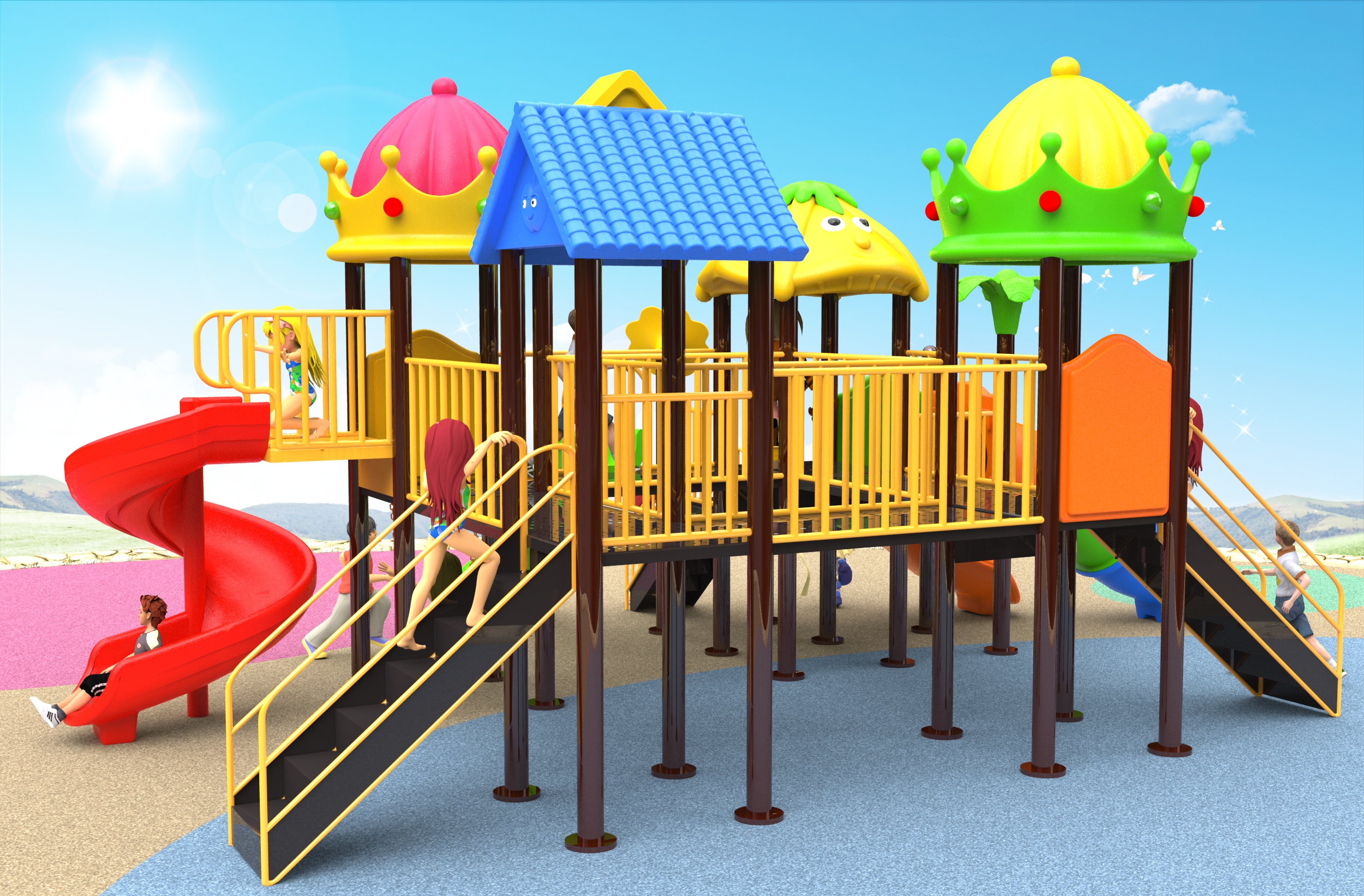school playground equipment play set HT-760031