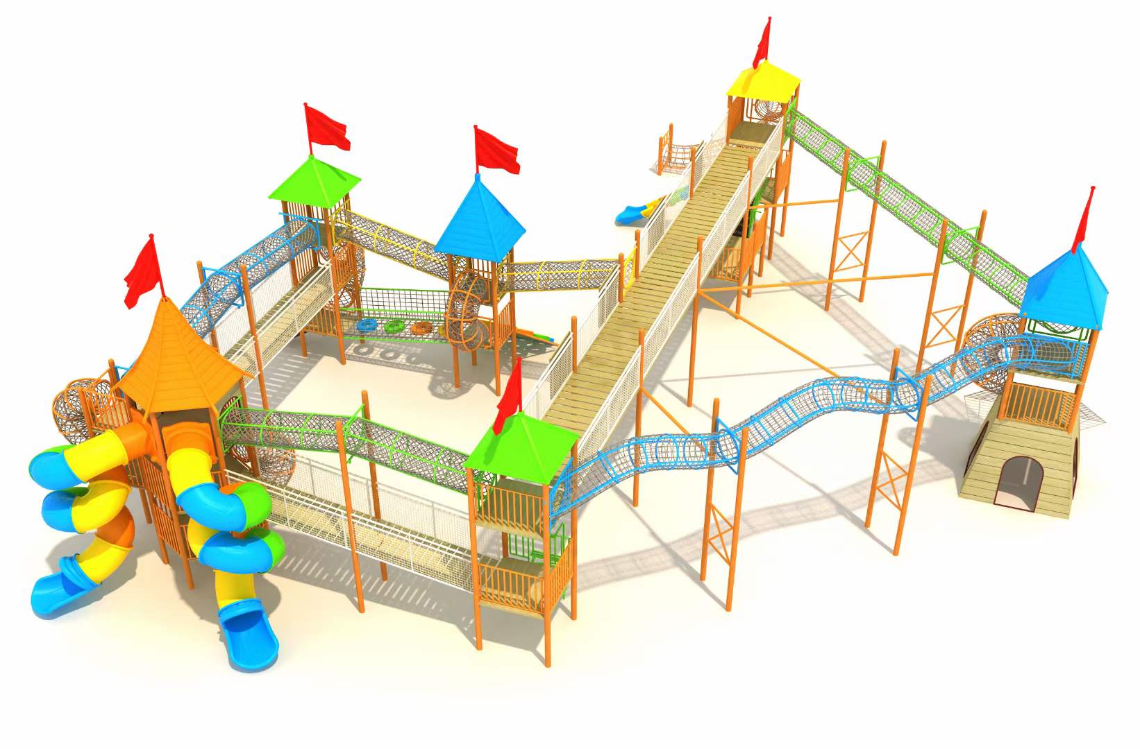 kids backyard wood playground equipment HT-WD23008