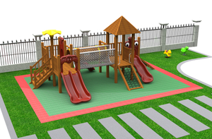 wood playground equipment for older students HT-WD23014